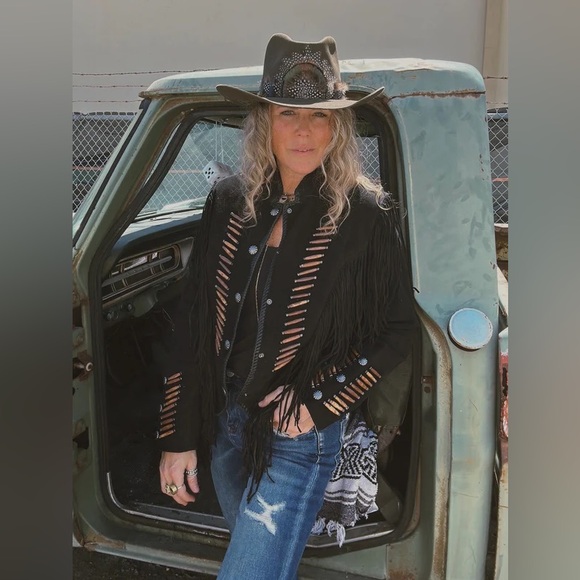 CRIPPLE CREEK WOMENS TRADITIONAL FRINGE LEATHER JACKET size S - Picture 14 of 14